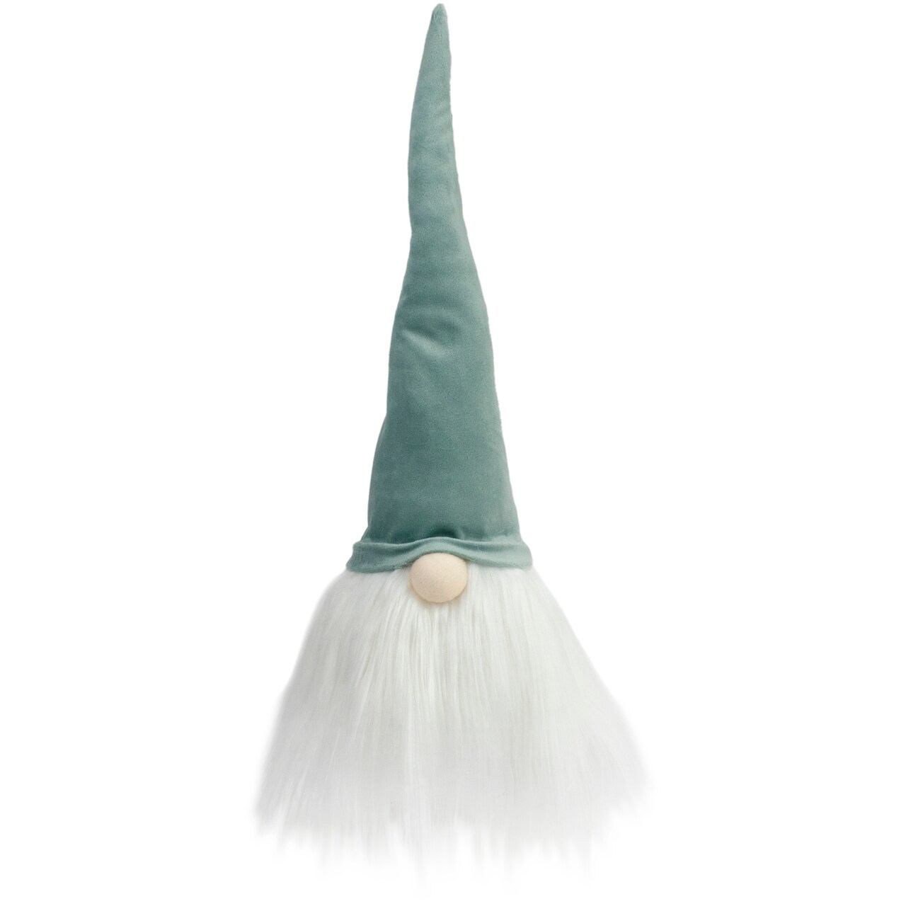 Northlight Gnome Head with Beard Christmas Decoration - 15" - Green and White